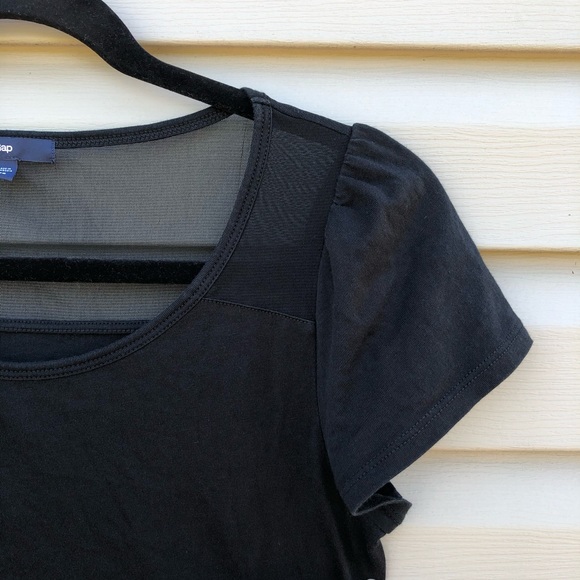 GAP | black basic tee with mesh - Picture 4 of 5